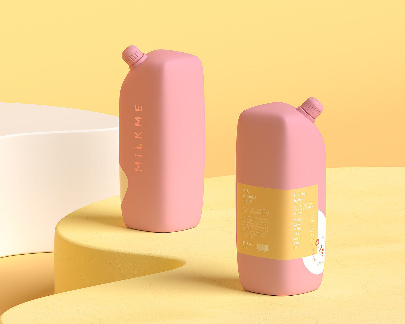 Ilya Volgin，MILKME，packing design，Pink，