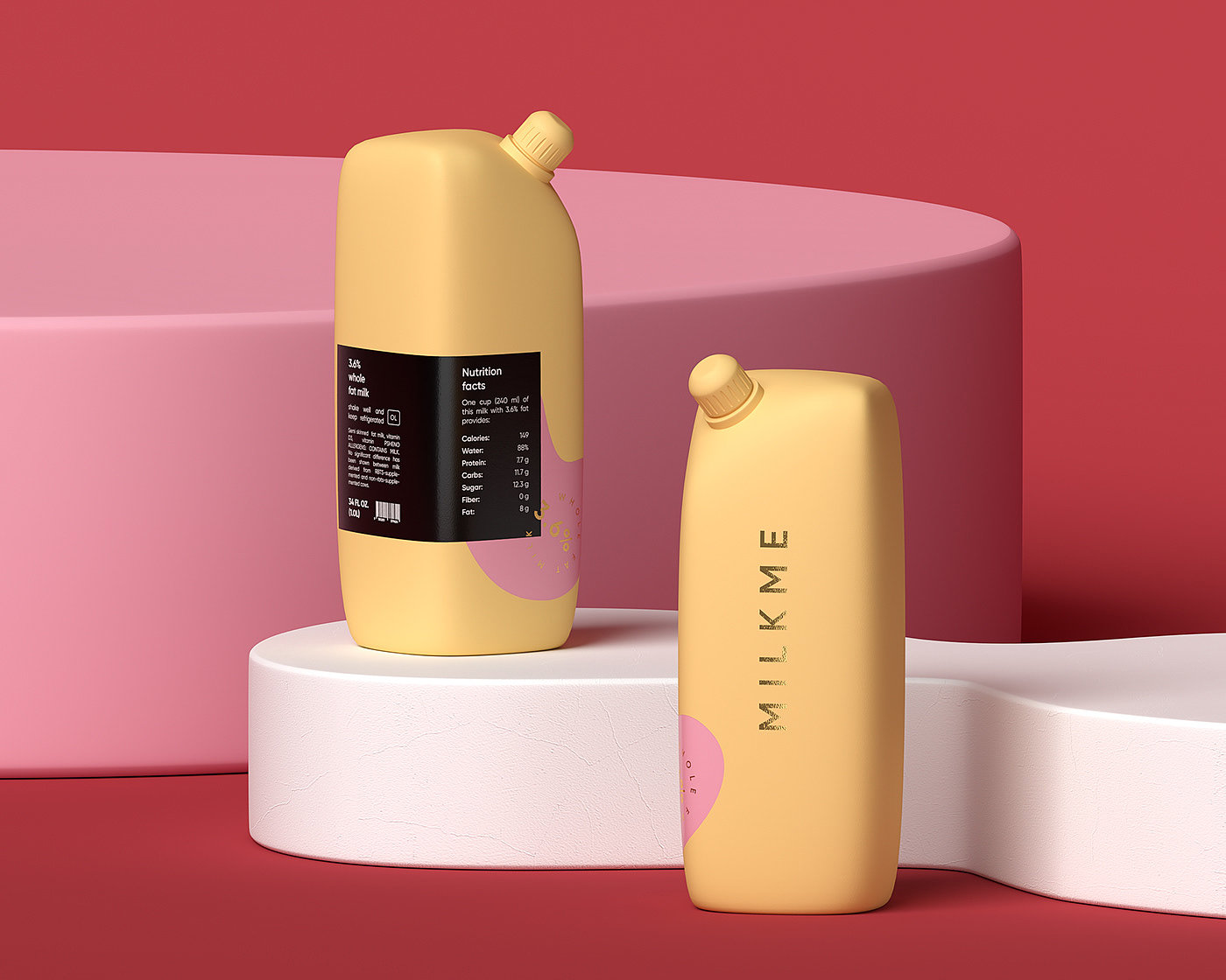 Ilya Volgin，MILKME，packing design，Pink，