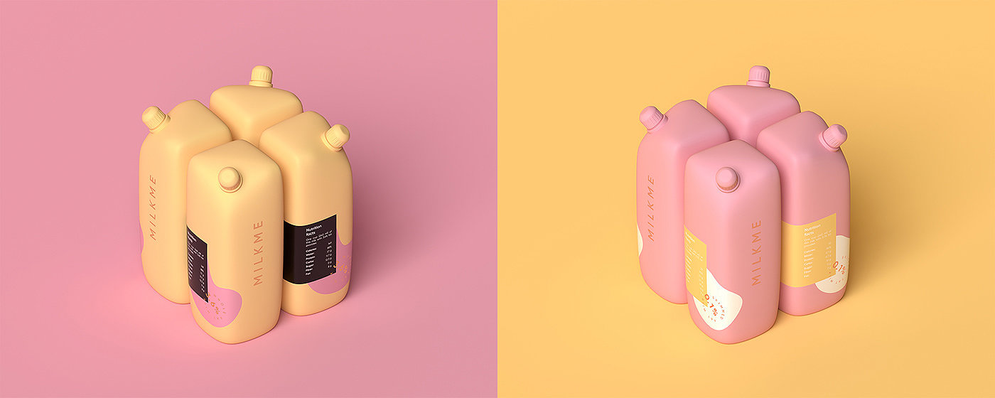 Ilya Volgin，MILKME，packing design，Pink，