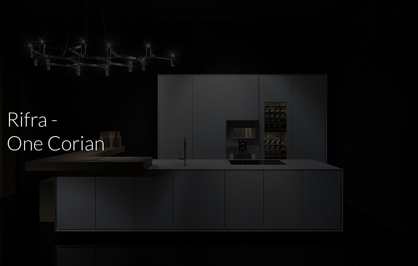 Rifra - One Corian，3d，模型，厨房，