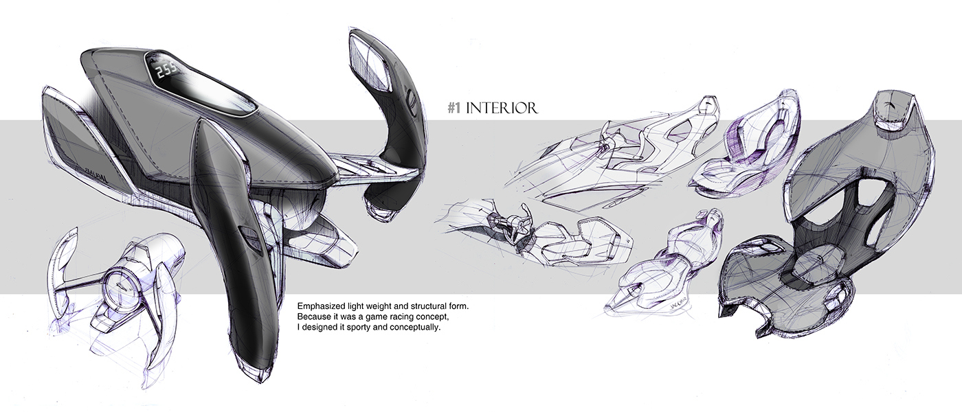 Automatic design，Hand drawn，concept，sketch，industrial design，