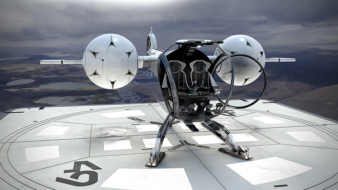 airship，Futurism，3D modeling，Render，Digital，