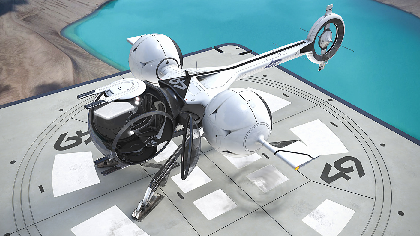 airship，Futurism，3D modeling，Render，Digital，