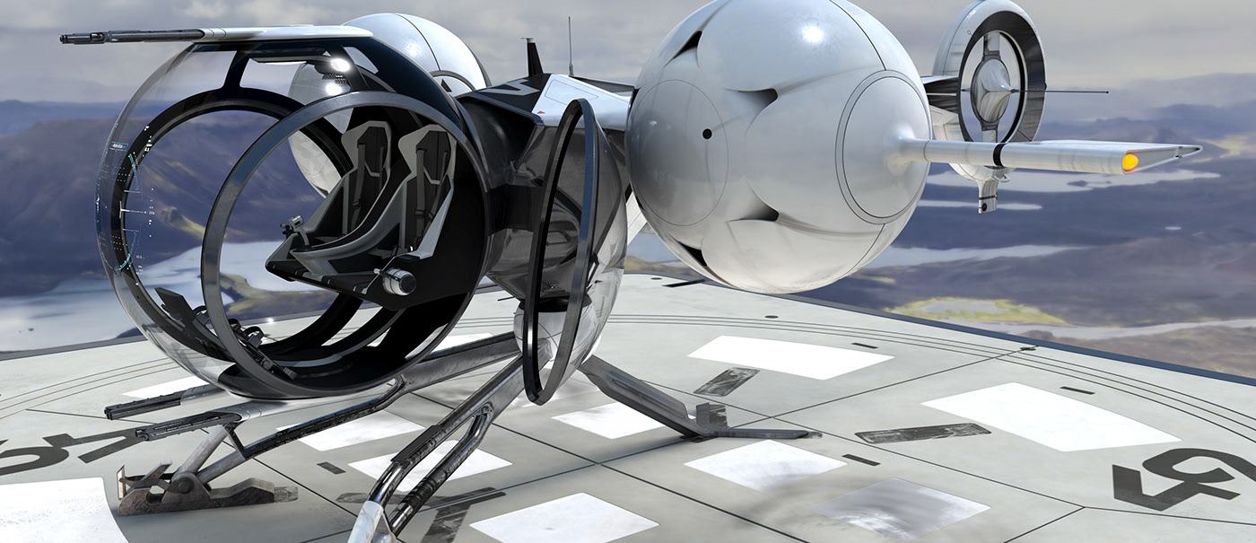 airship，Futurism，3D modeling，Render，Digital，