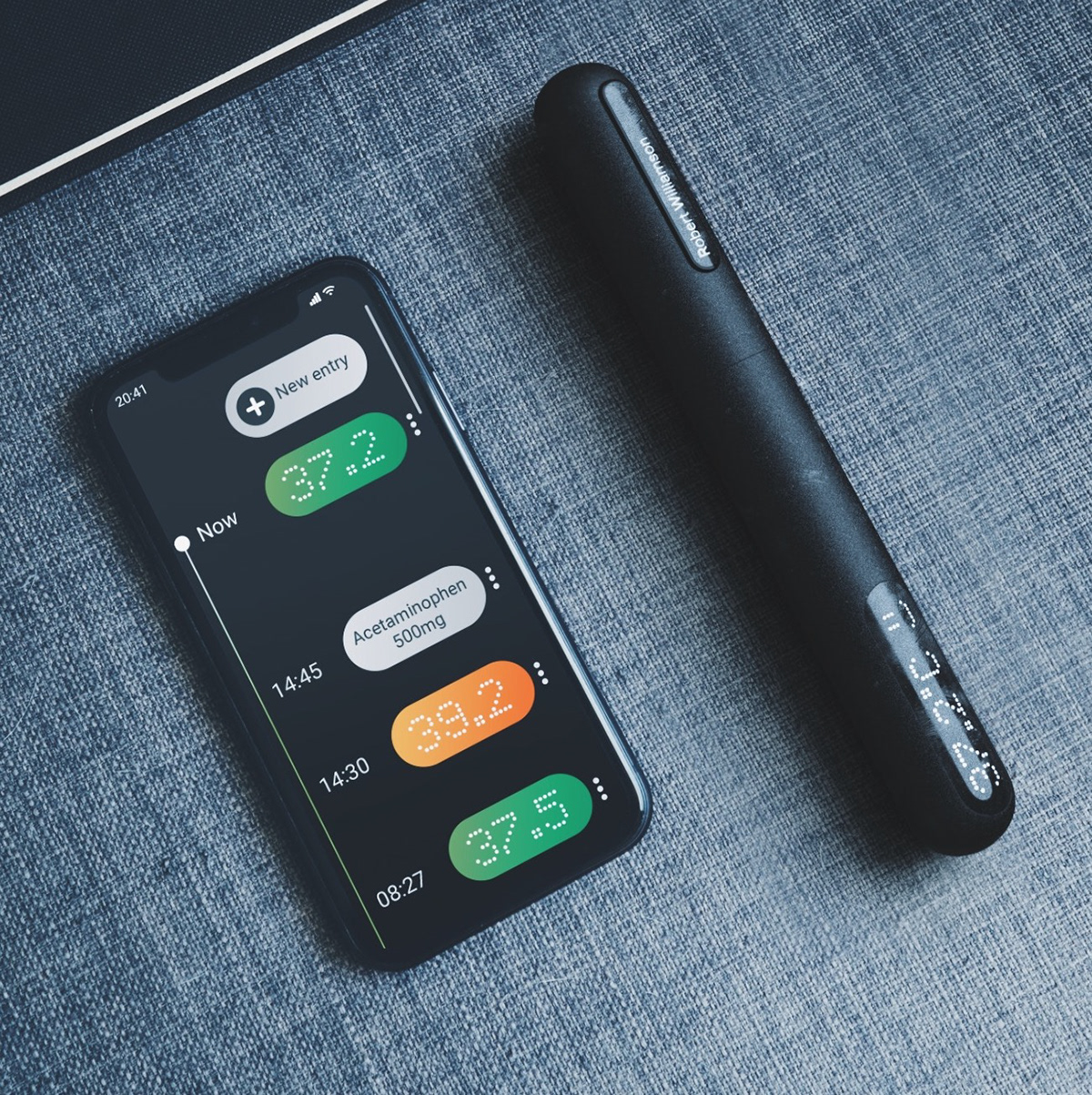 Health-E，thermometer，number，packing design，