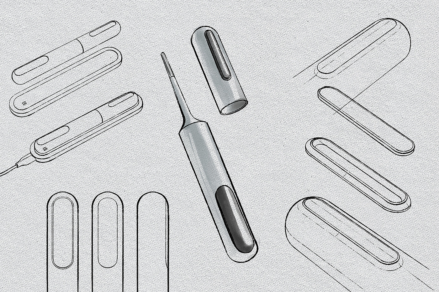 Health-E，thermometer，number，packing design，