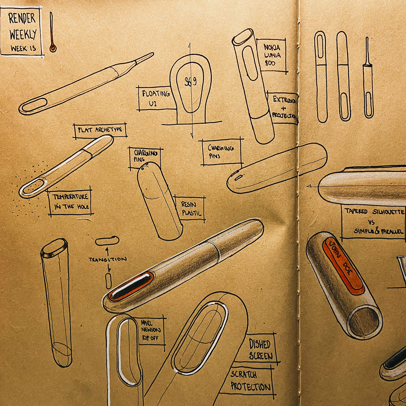 Health-E，thermometer，number，packing design，