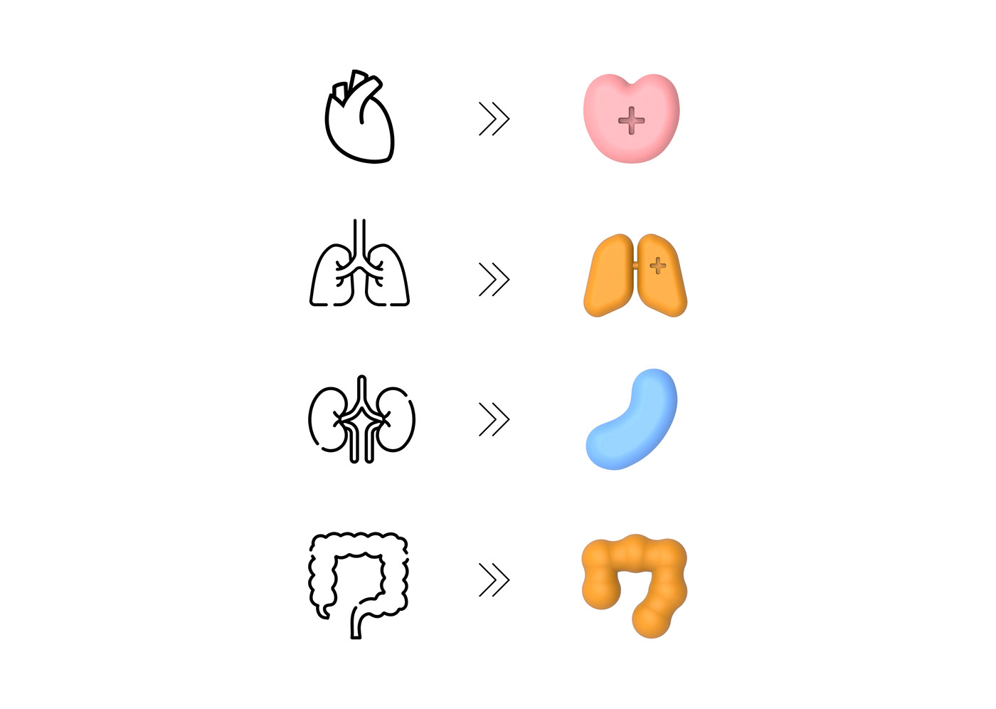 Pimoji，Pimoggi，human organ ，shape，