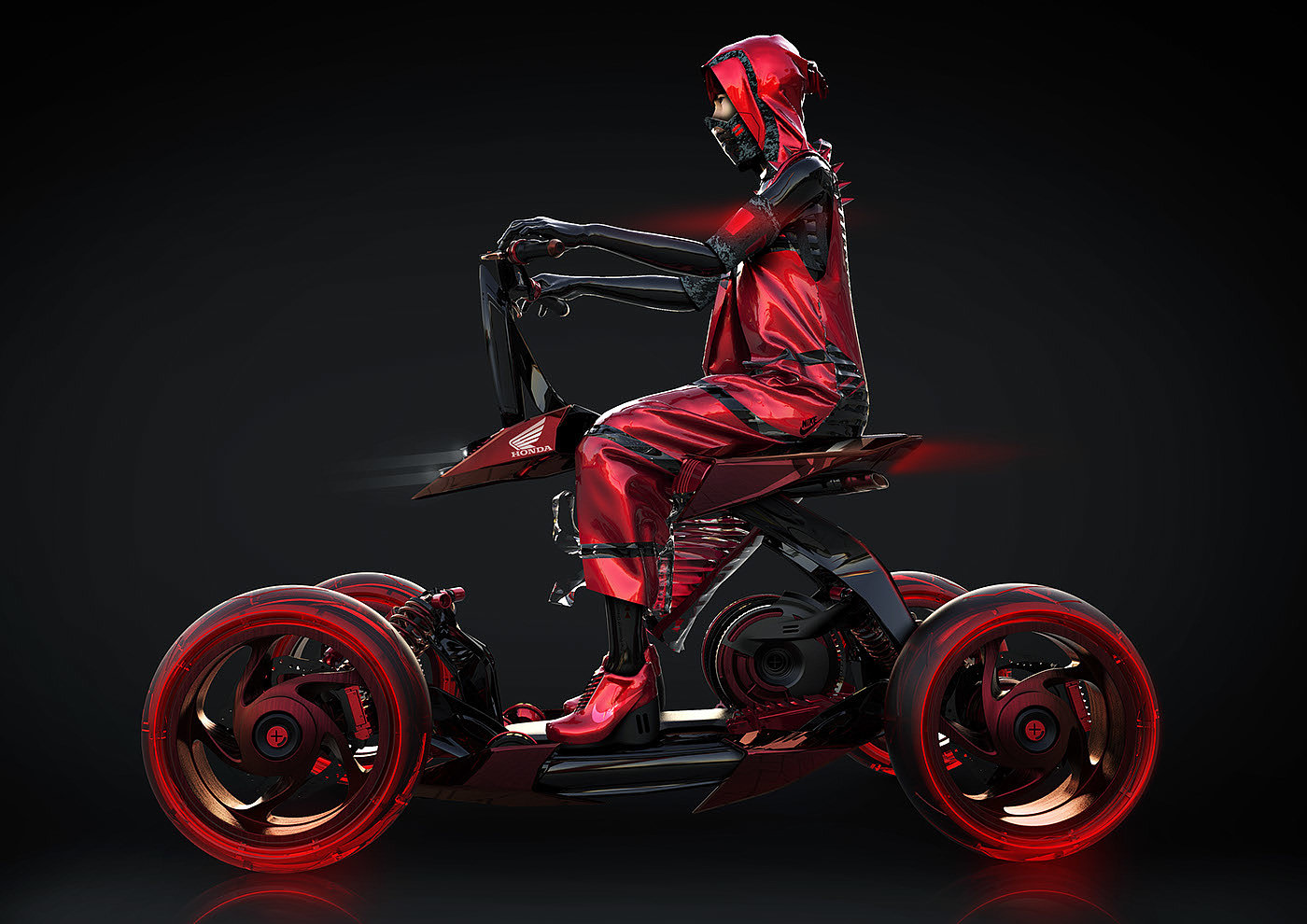 honda，Honda，city，Four wheeled vehicle，Render，Fashion Styling，