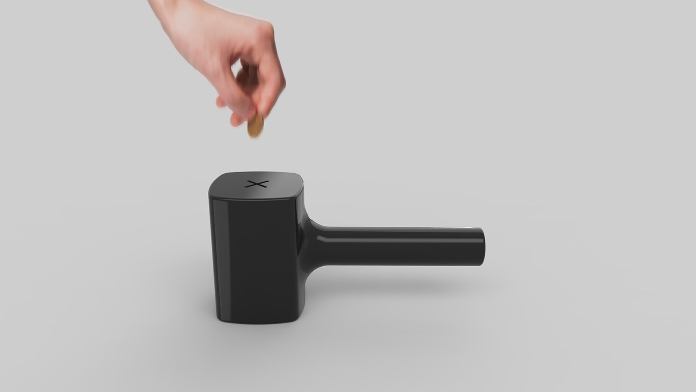 Hammer Bank，Piggy bank，Unconscious design，