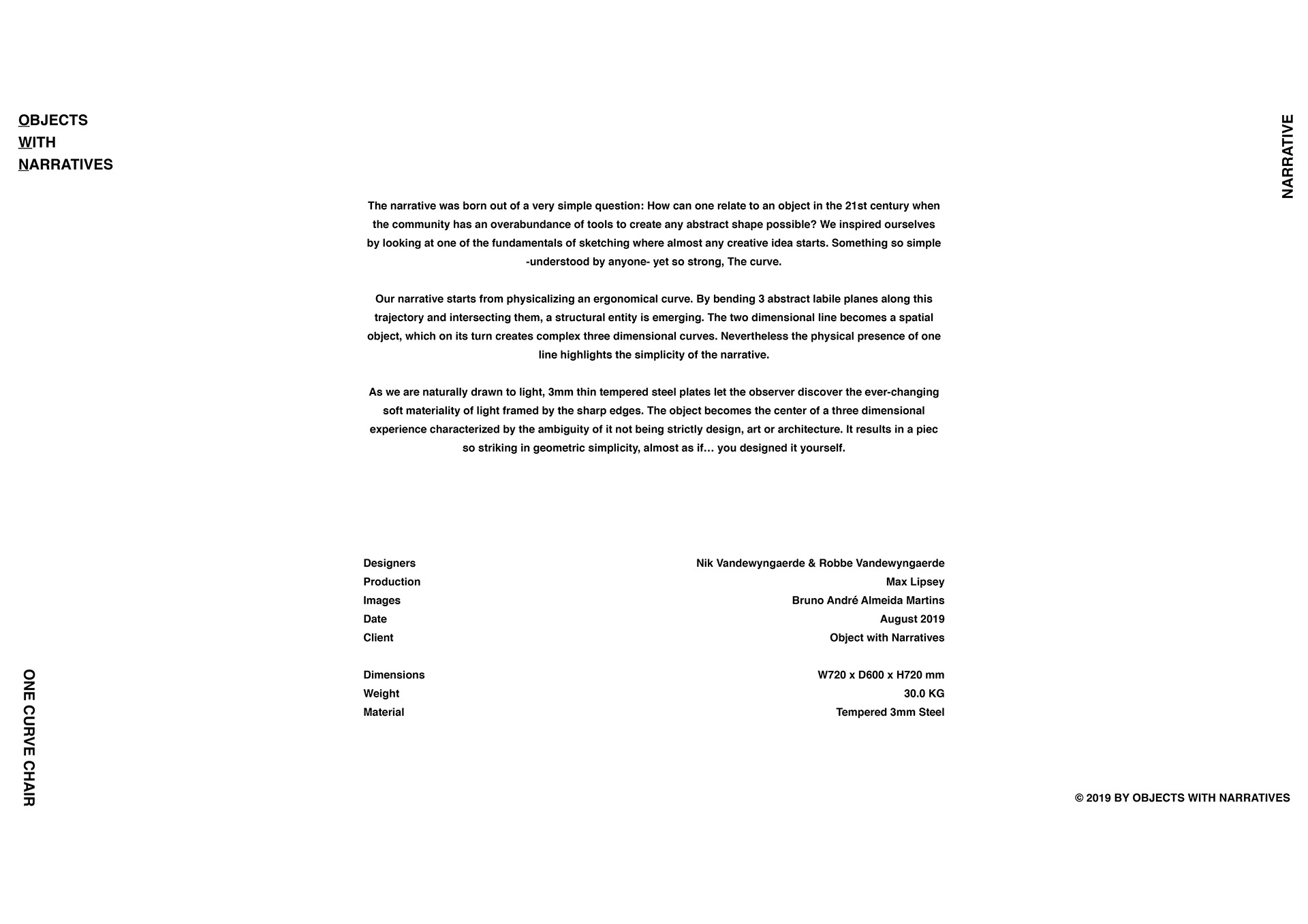 One Curve Chair，Roast blue，curve，