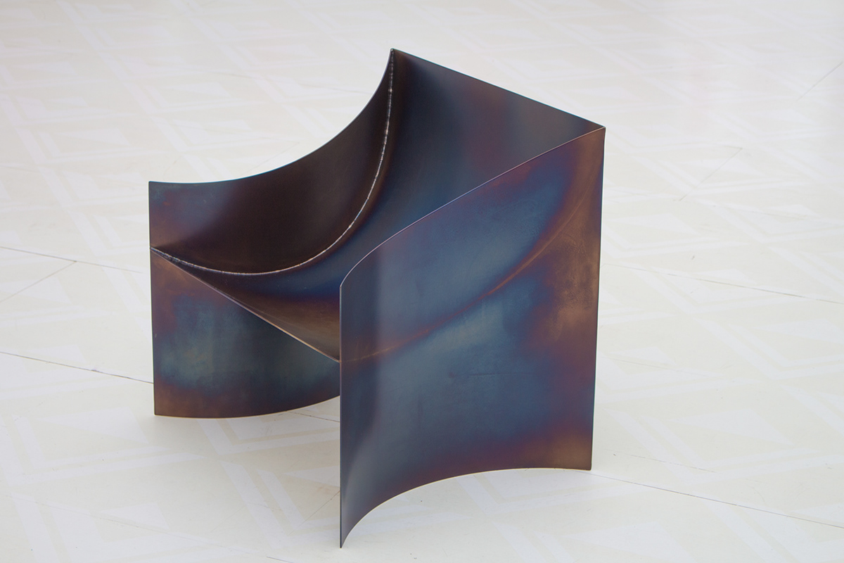 One Curve Chair，Roast blue，curve，