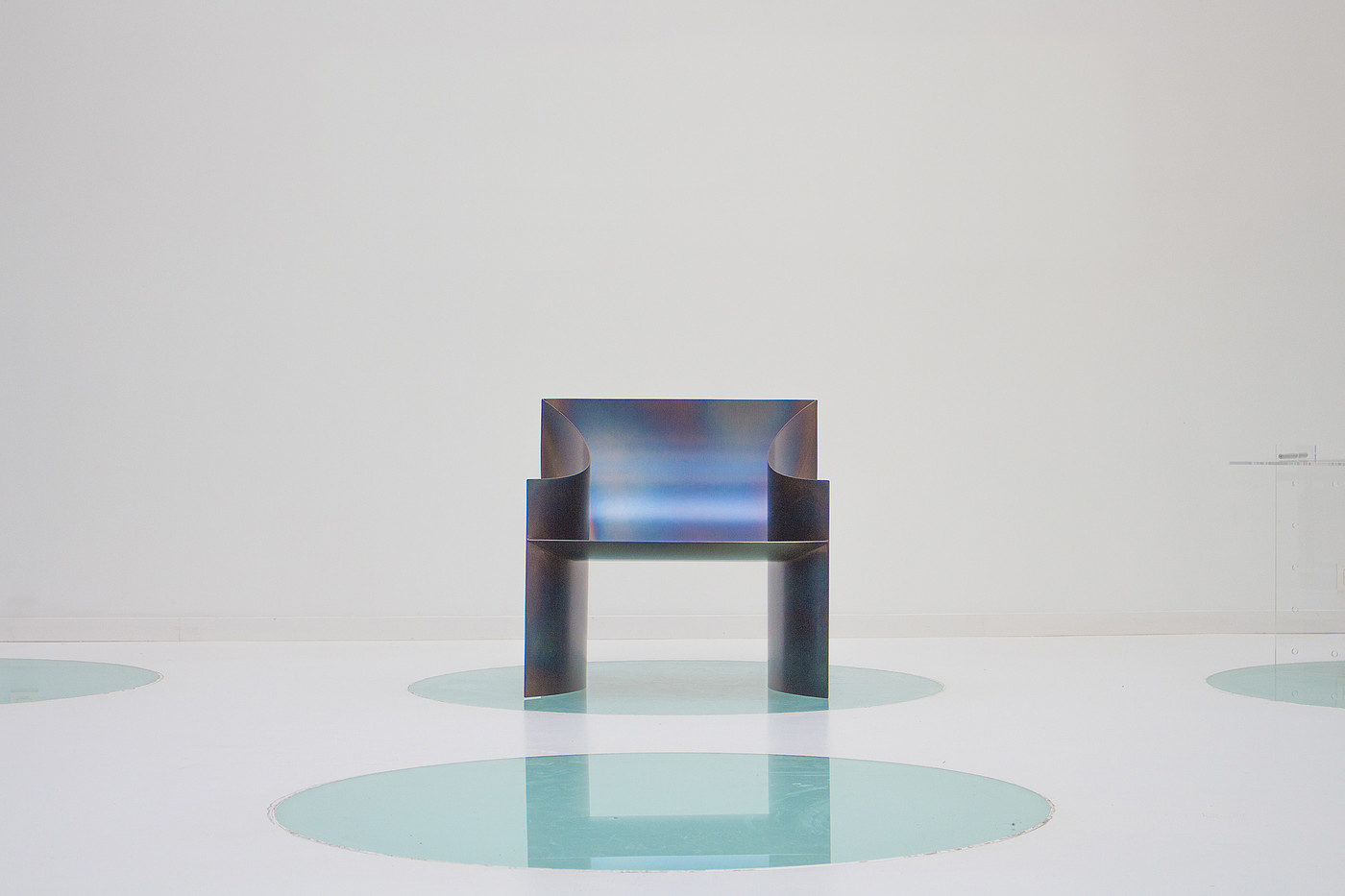 One Curve Chair，Roast blue，curve，