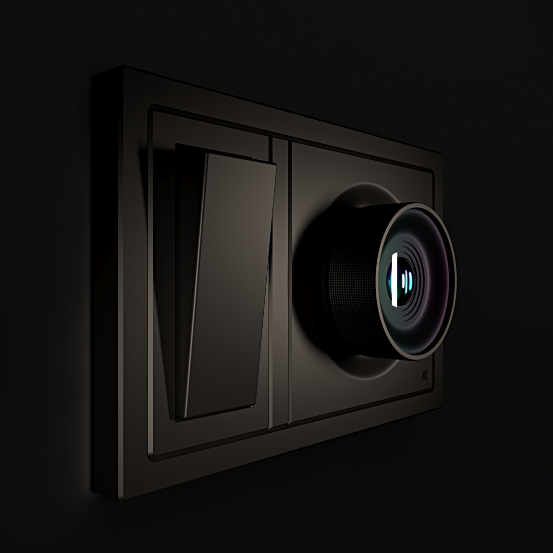 隐藏在开关中的摄像头逃过窃贼的眼睛