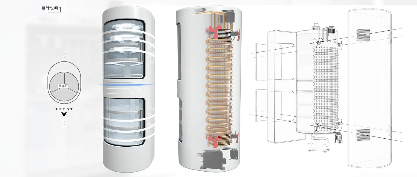 Refrigerator，industrial design，product design，