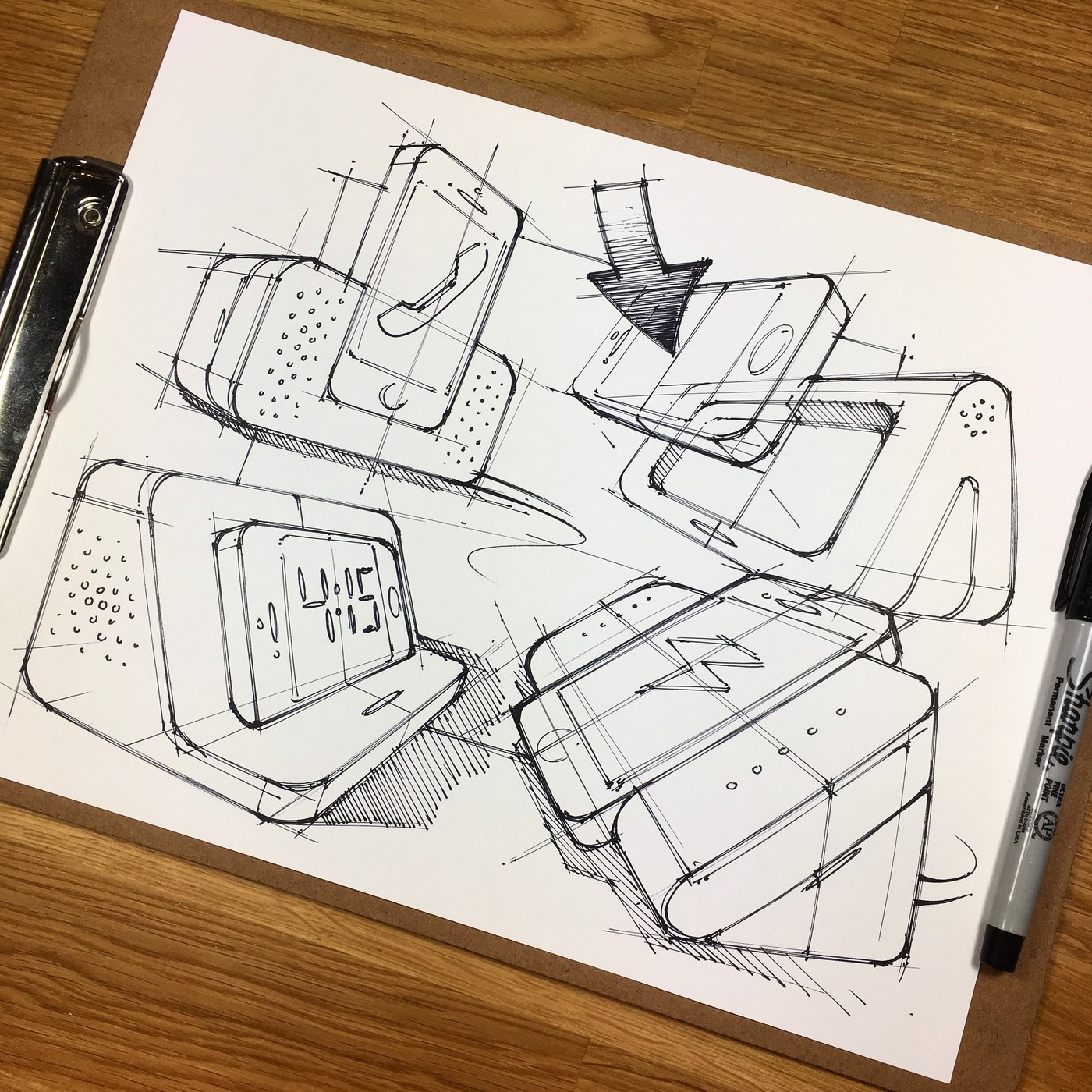 relaxed，Hand drawn，industrial design，sketch，