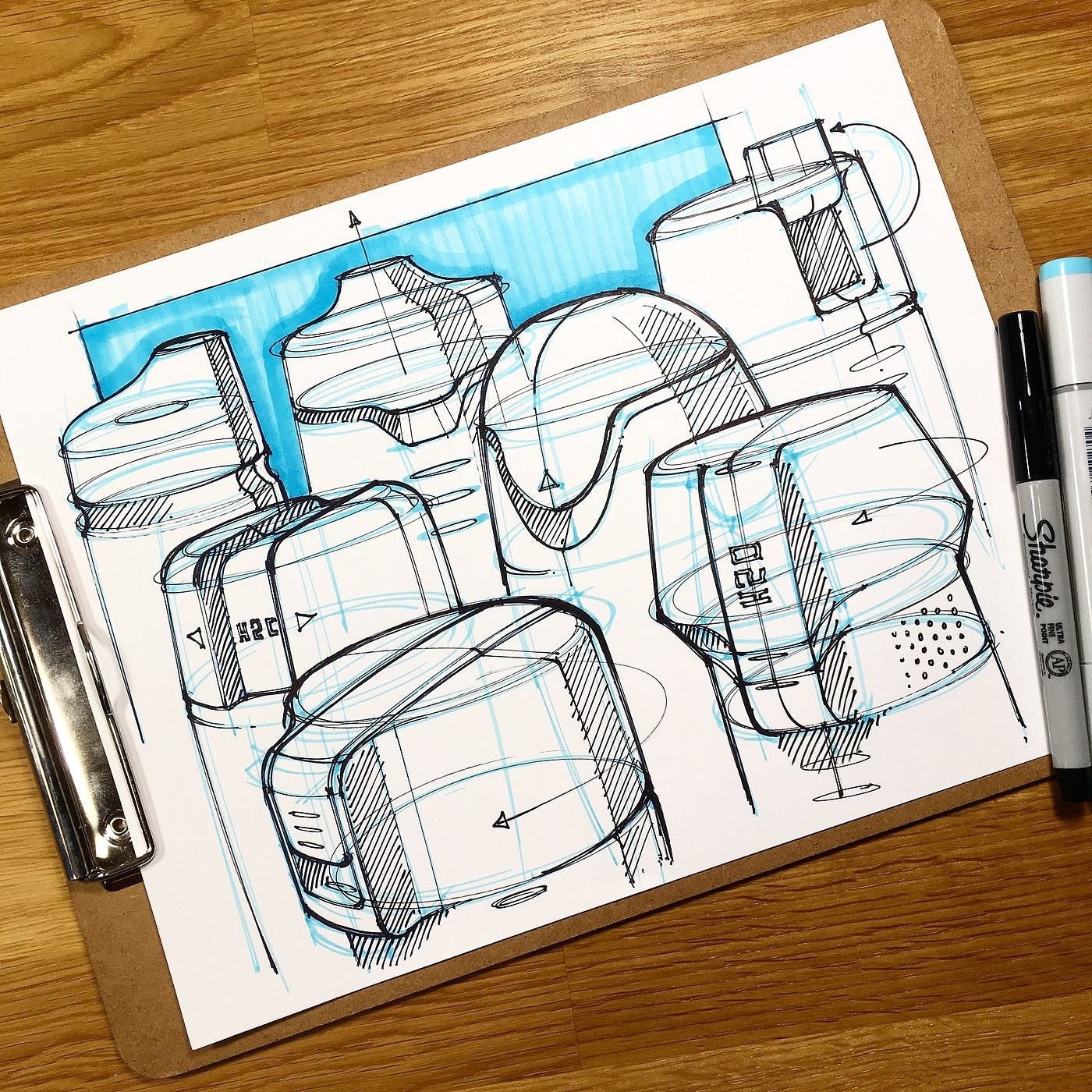 relaxed，Hand drawn，industrial design，sketch，