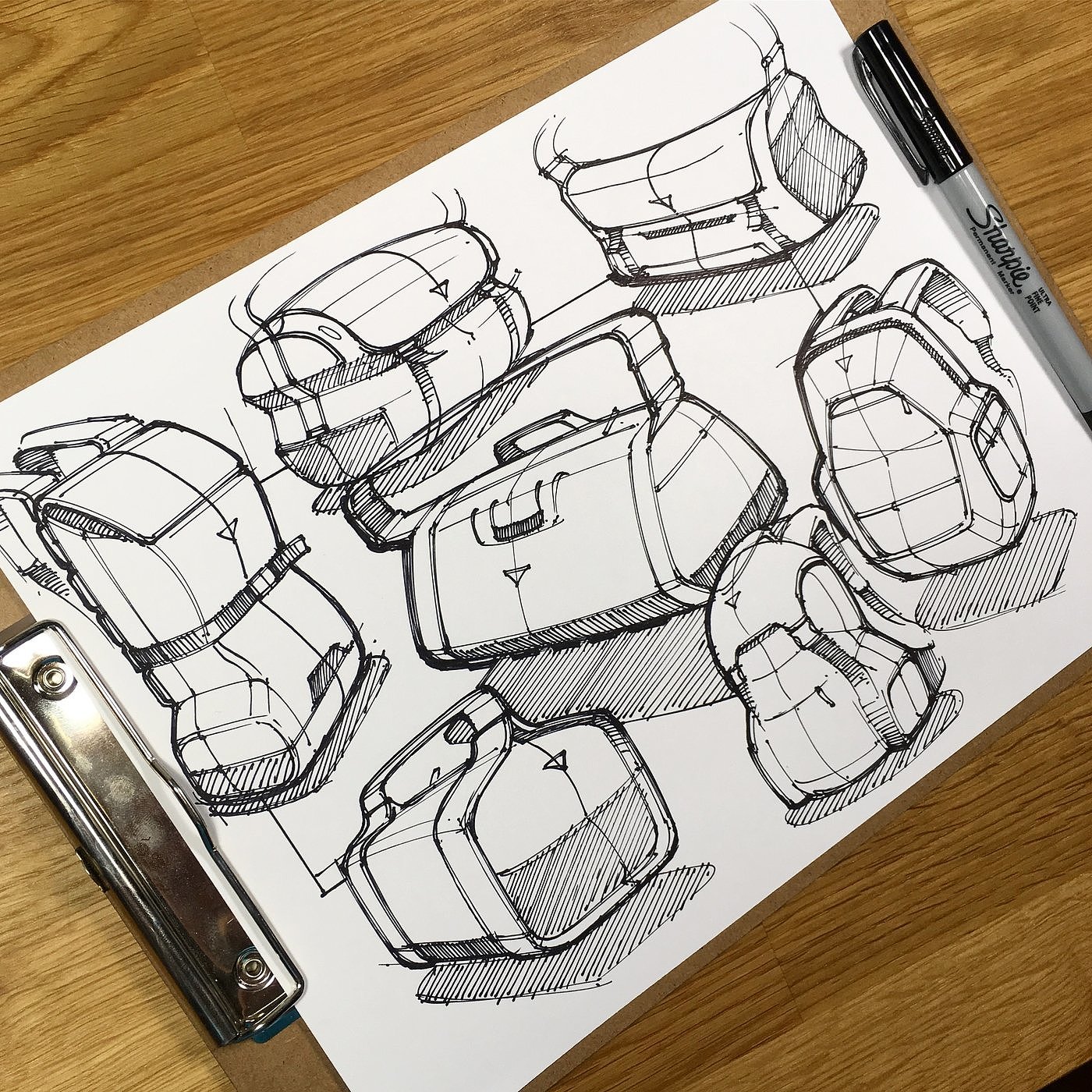 relaxed，Hand drawn，industrial design，sketch，