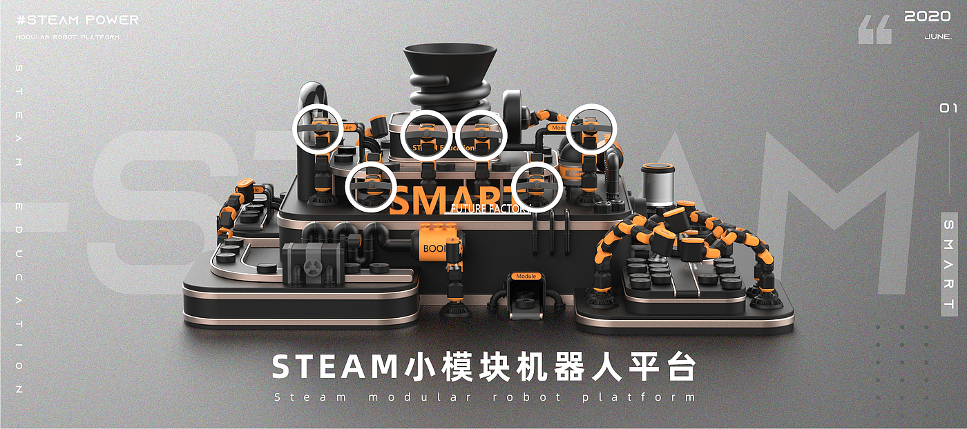 编程机器人，模块化，STEAM教育，