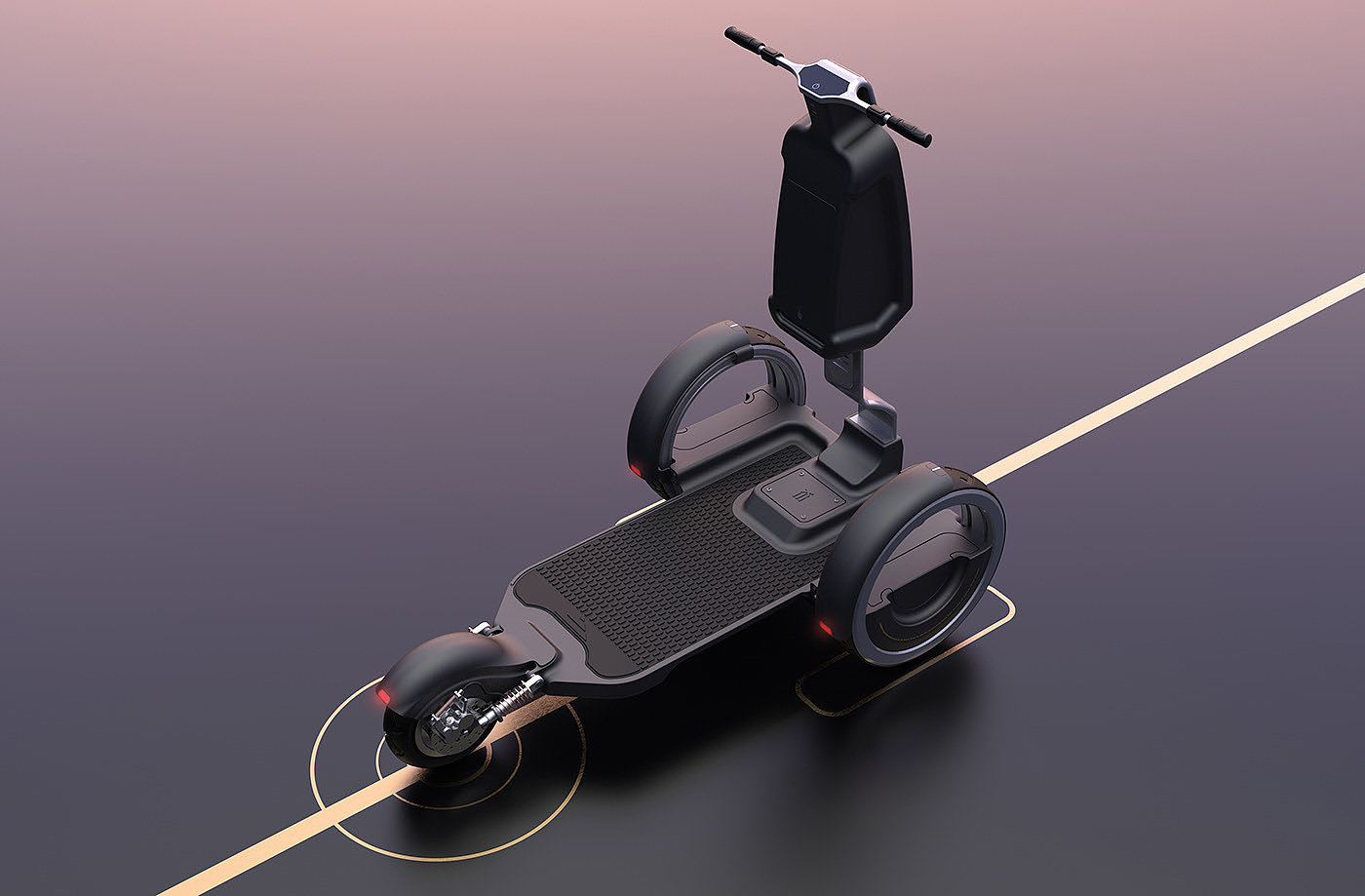 Electric bicycle，Scooter，take a walk，outdoor activities，Render，