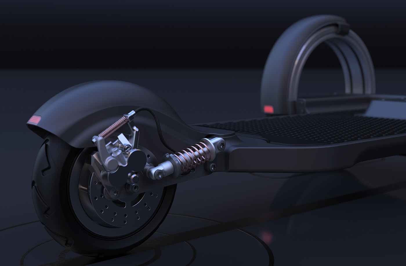 Electric bicycle，Scooter，take a walk，outdoor activities，Render，