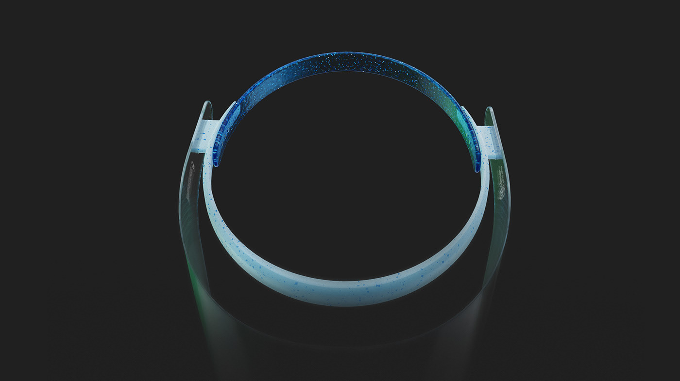 face shield，environment protection，Recycling bottle，