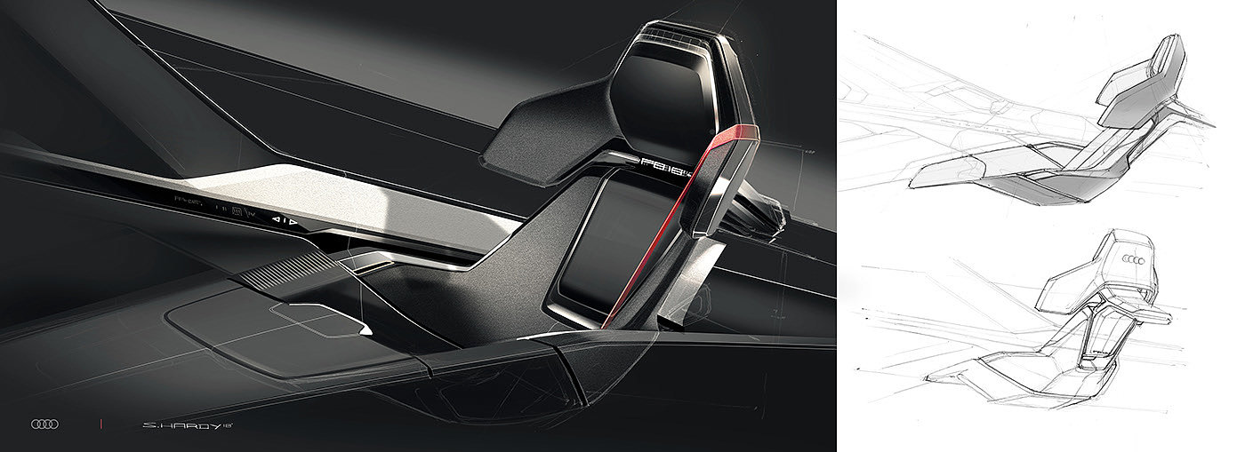 conceptual design，Design sketch，Concept Car，audi，