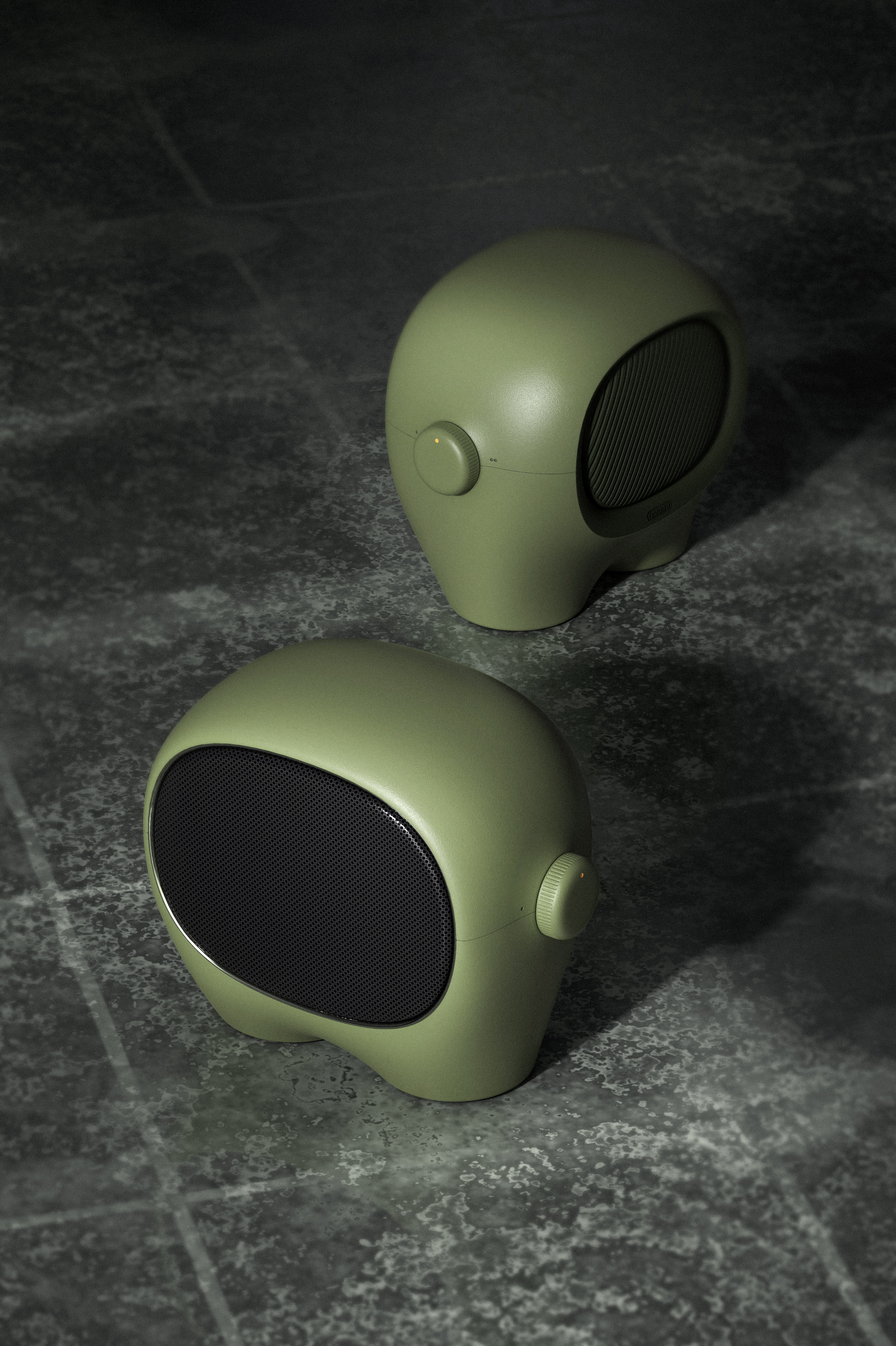 Air heater，green，keyshot，