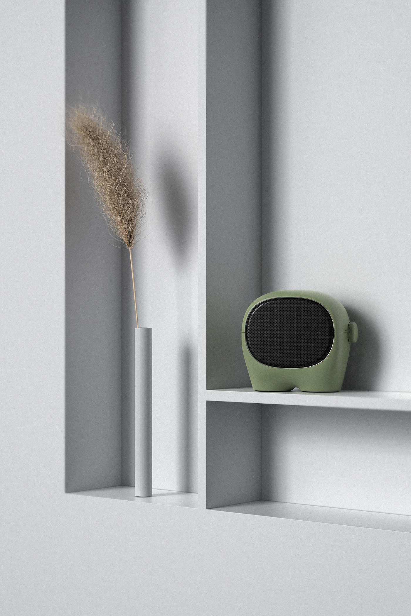 Air heater，green，keyshot，