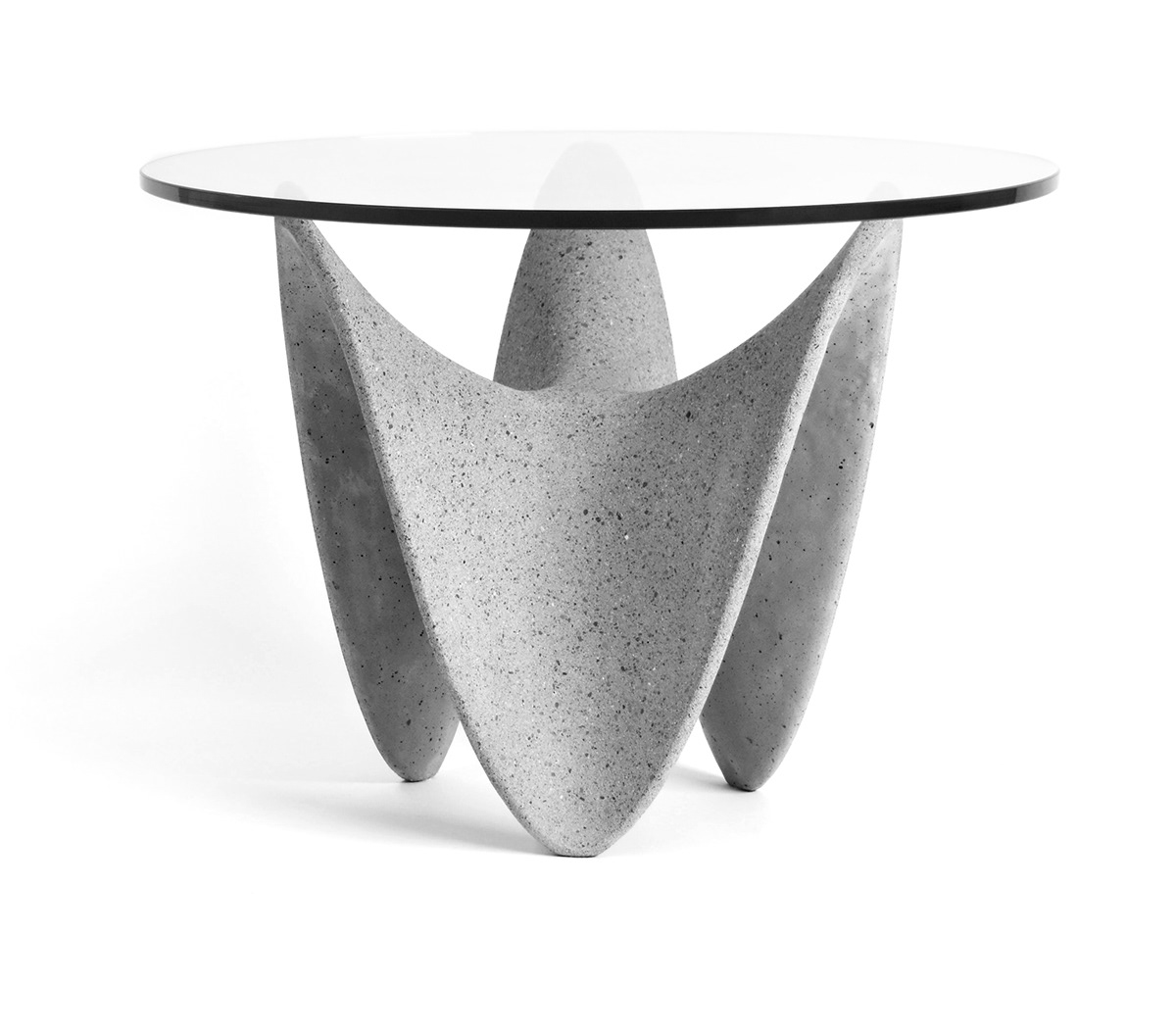 Side table，Glass，concrete，modern，originality，