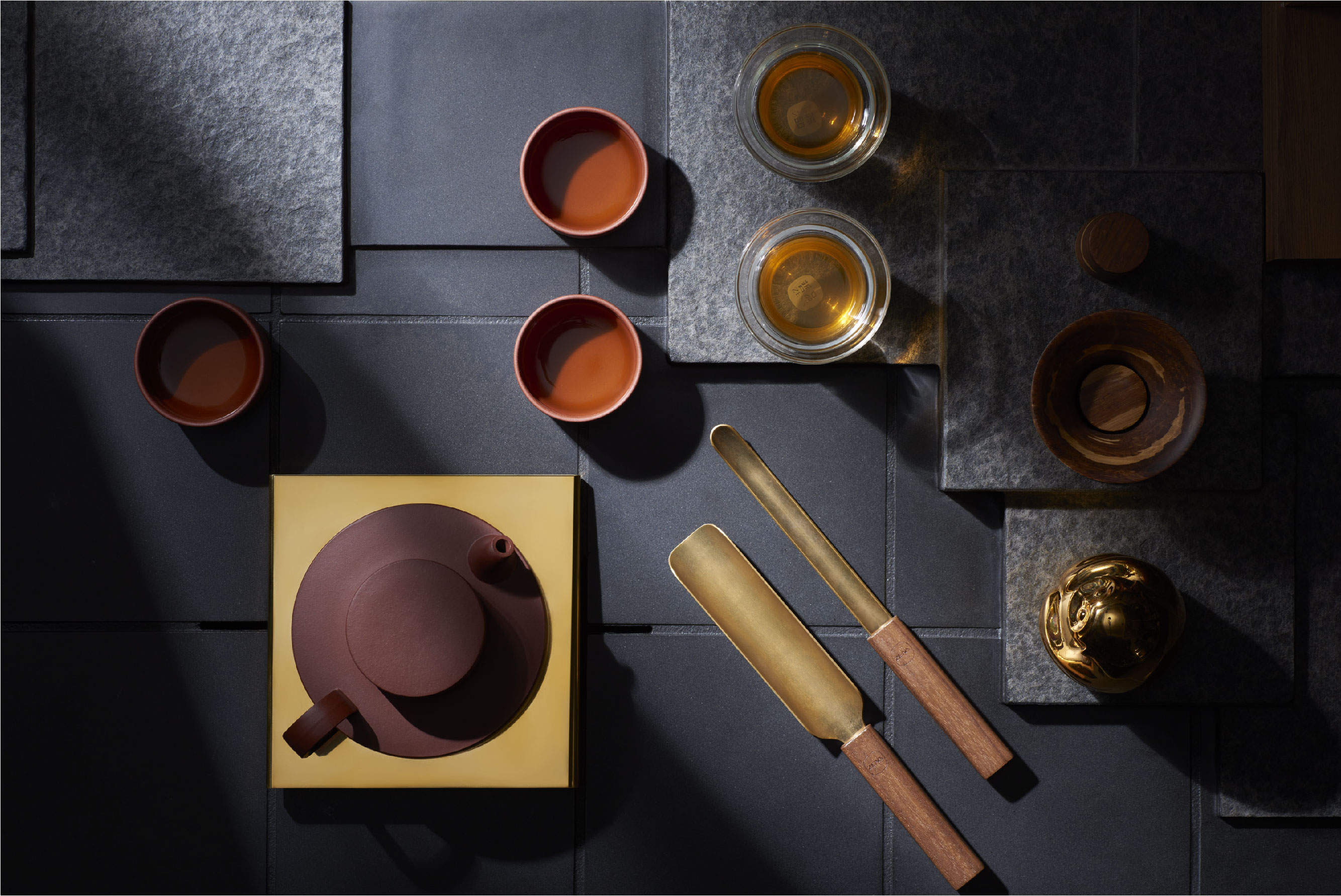 Original product design，Wet tea tray，drink water from a winding canal with one wine cup floating on it so as to wash away ominousness，Natural heart，Life aesthetics，