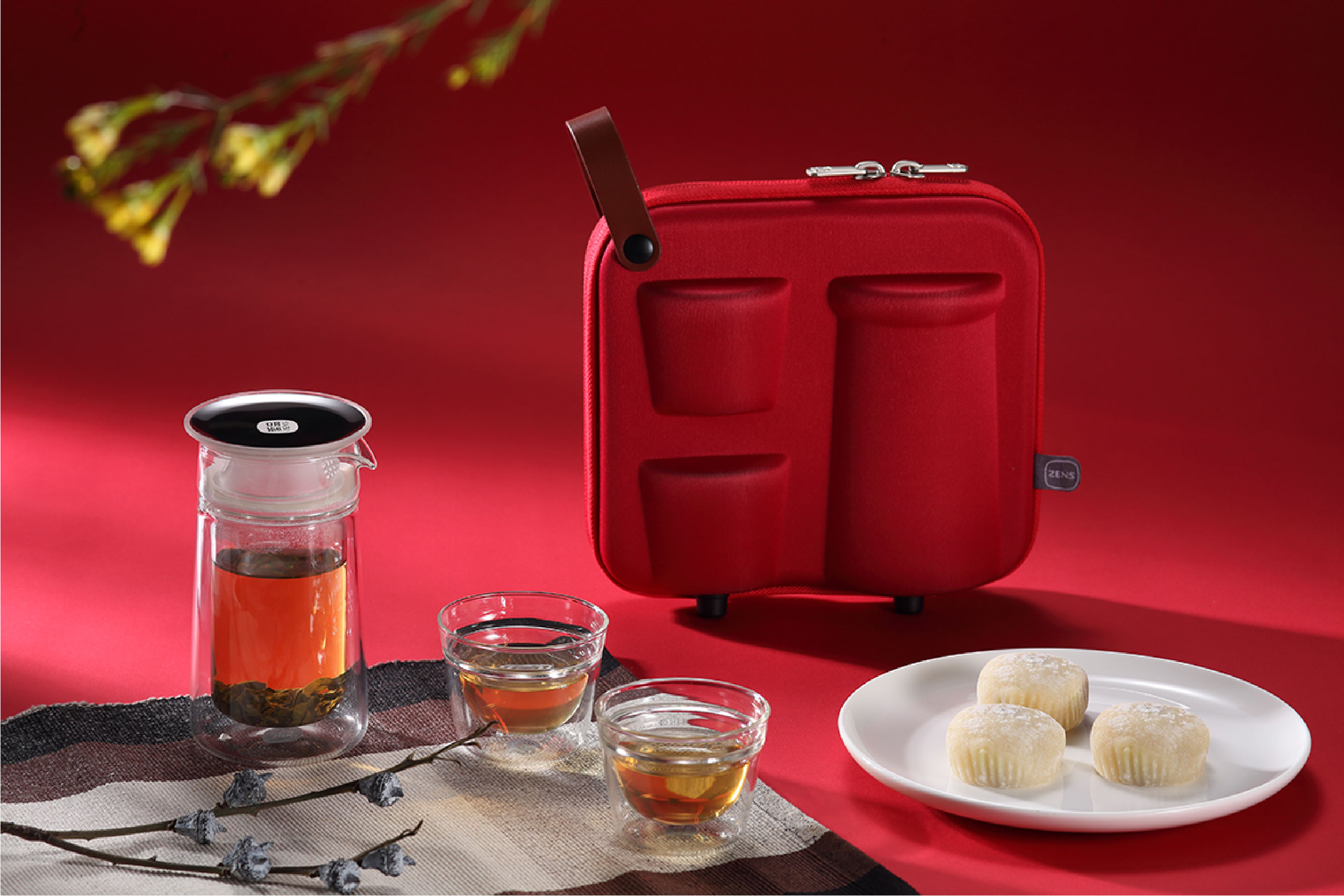 Beijing Forbidden City Culture，Thousands of miles of rivers and mountains，Original design products，travel kit ，Portable travel tea set，