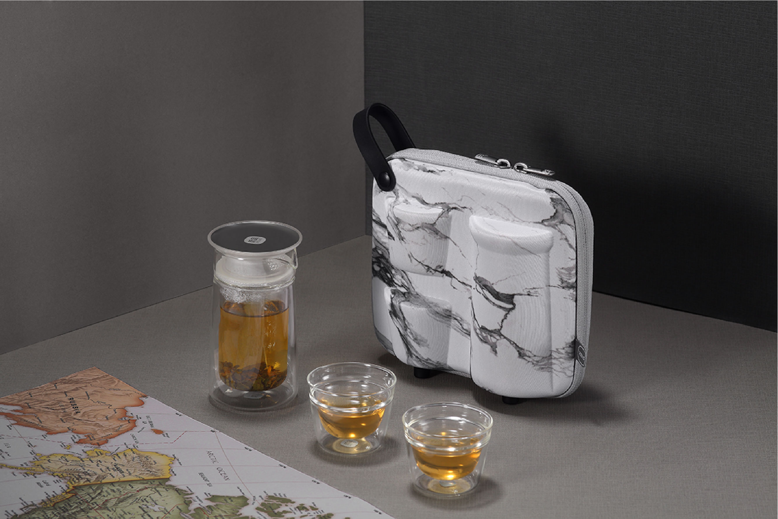 Beijing Forbidden City Culture，Thousands of miles of rivers and mountains，Original design products，travel kit ，Portable travel tea set，