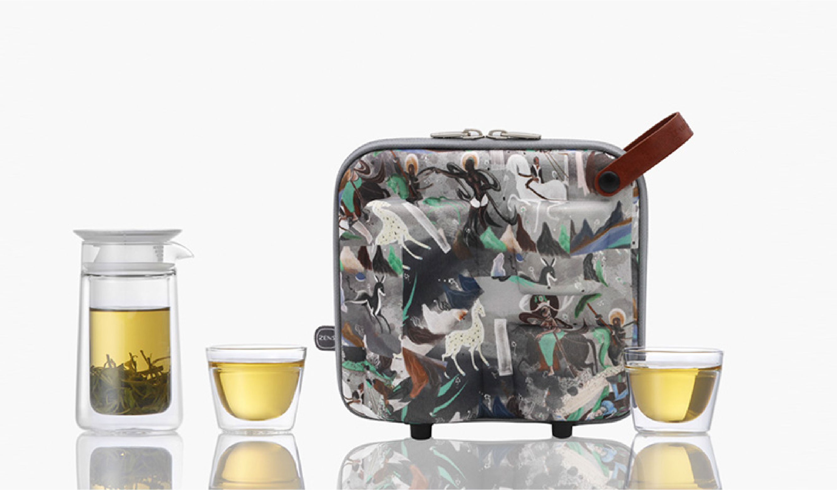 Beijing Forbidden City Culture，Thousands of miles of rivers and mountains，Original design products，travel kit ，Portable travel tea set，