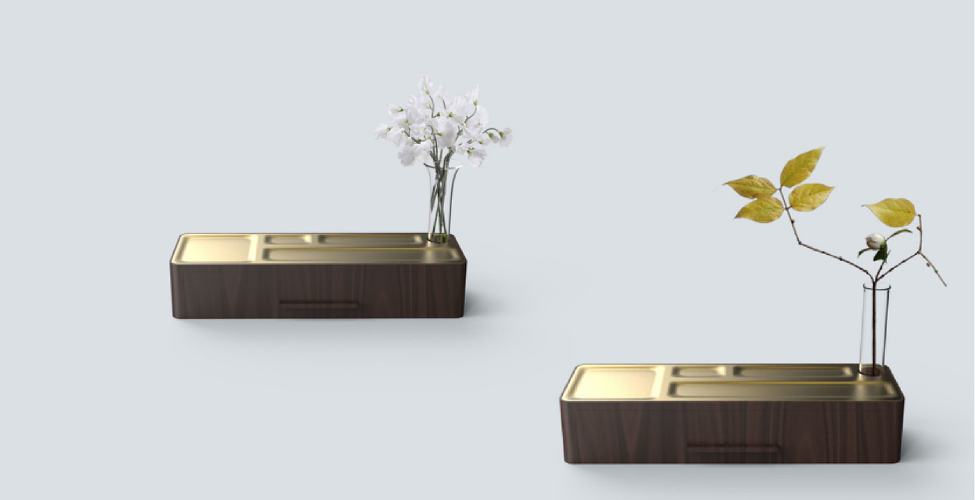 Original cultural and creative design，Desktop fashion storage ornaments，Cultural and creative products，Life aesthetics，Black walnut brass，