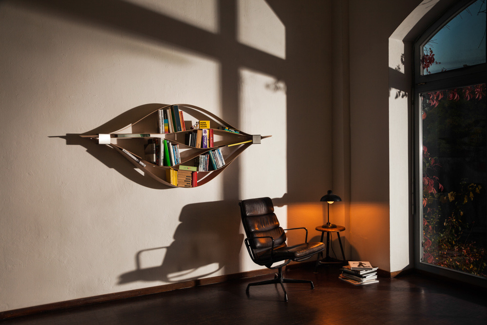 Creative design，product design，bookshelf，woodiness，