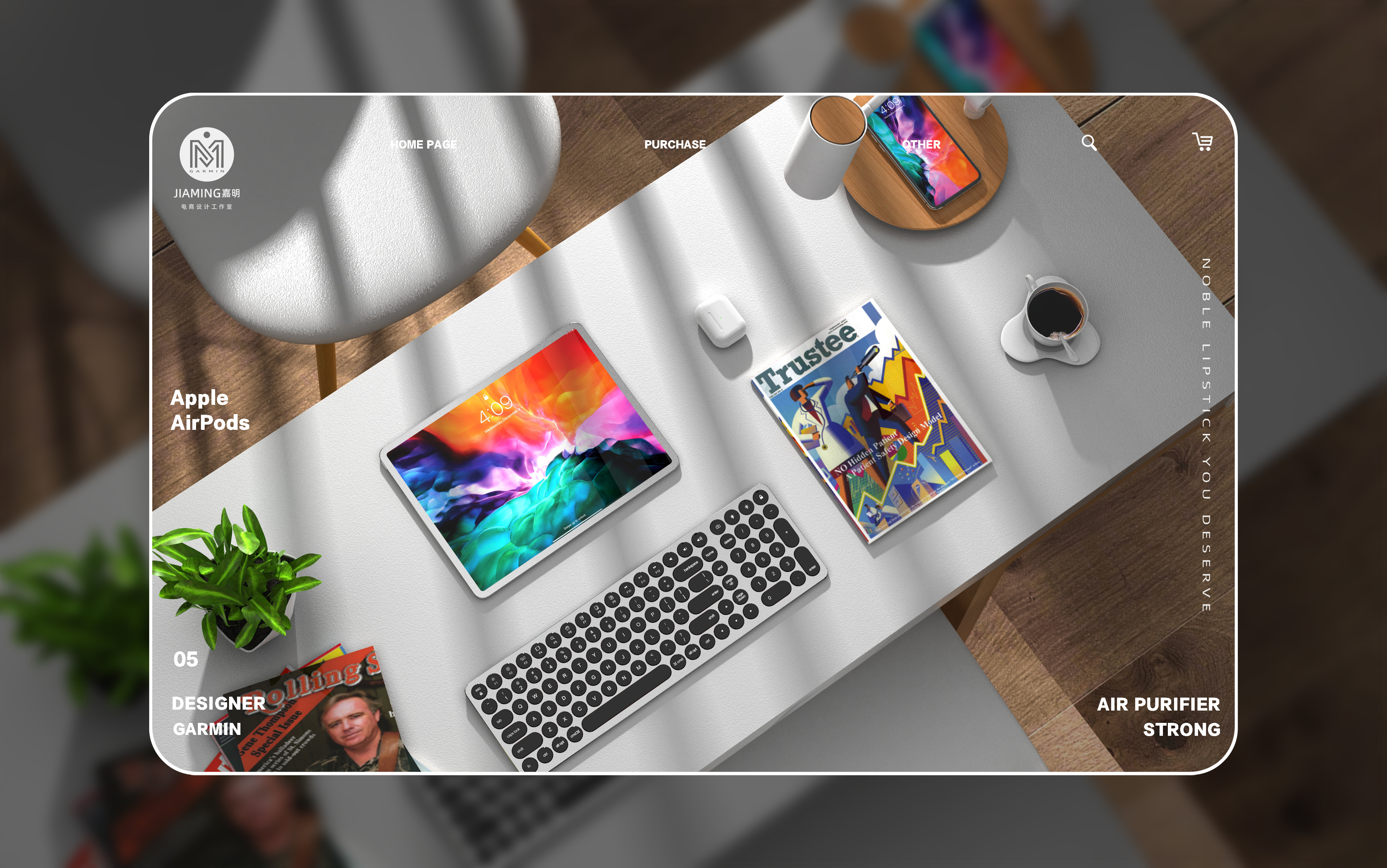 Flat，keyboard，mobile phone，Scene rendering，notebook，Indoor rendering，