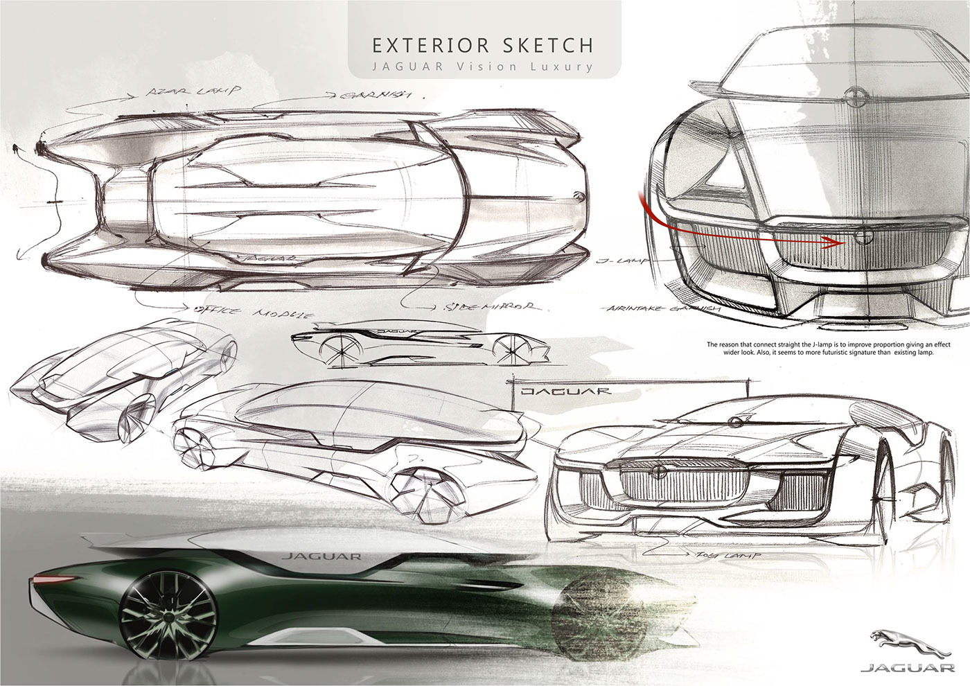 Sports car，Hand drawn，effect，product design，industrial design，