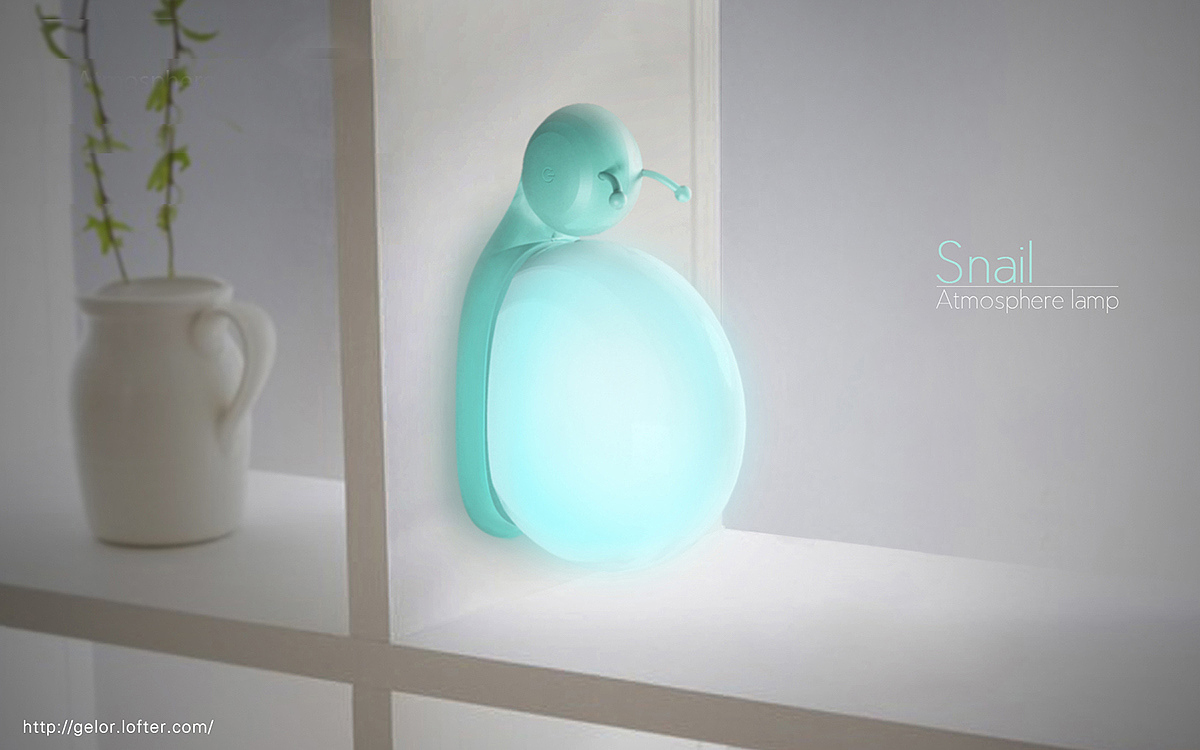 snail，atmosphere，lamp，originality，Design，