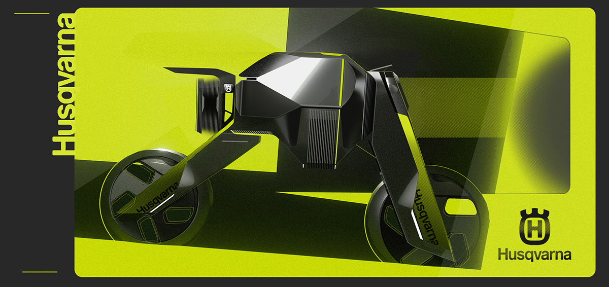 Husqvarna E101，VITPILEN，vehicle，Electric motorcycle，Hand drawn，