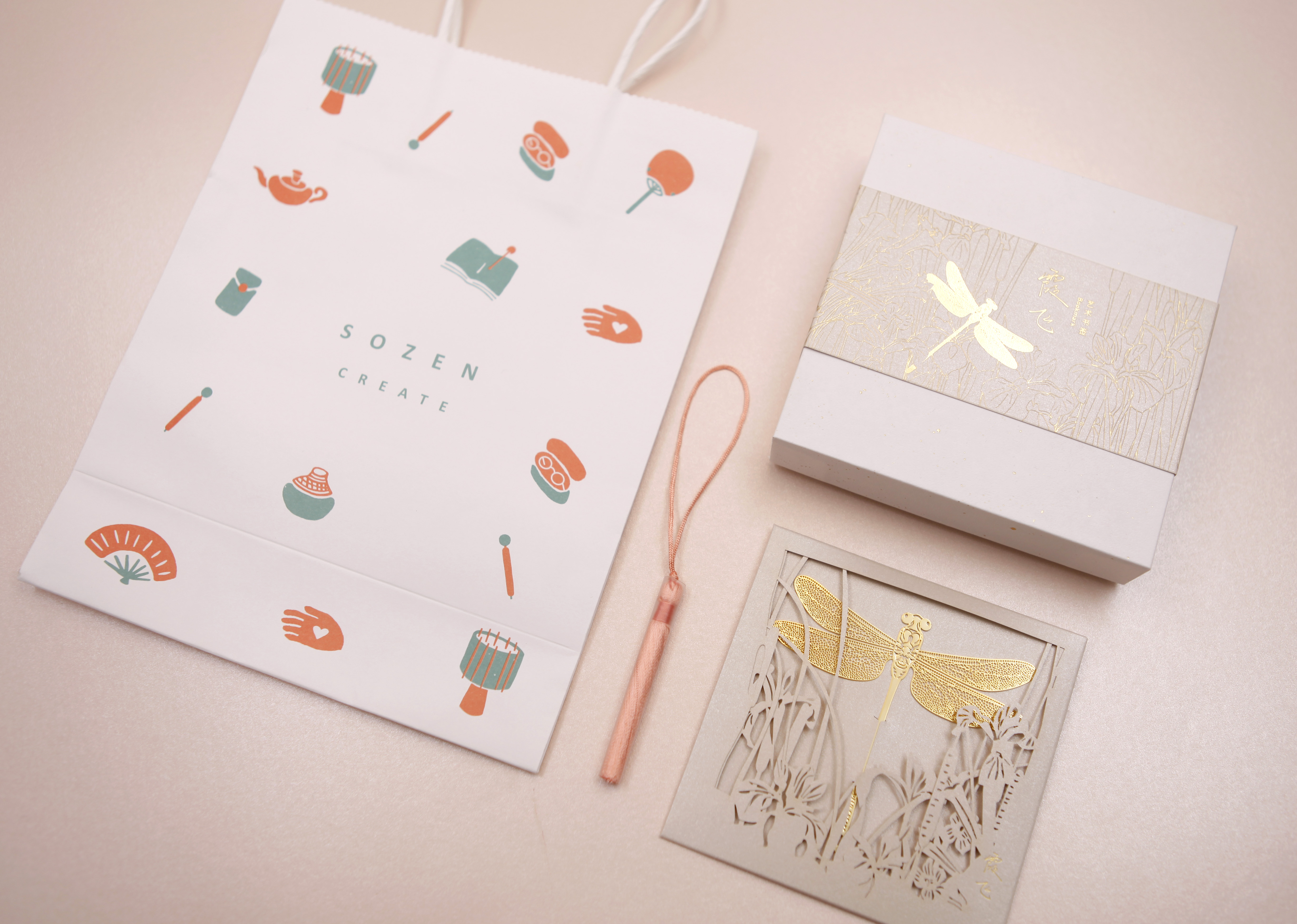 bookmark，delicate，dragonfly，Design，packing，