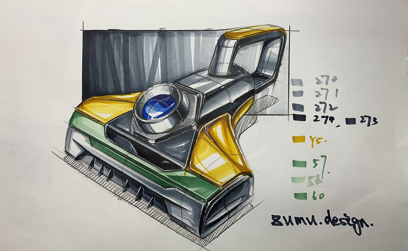 industrial design，Design hand drawn，Hand drawn industrial design，Marker hand drawn，Industrial design line draft，