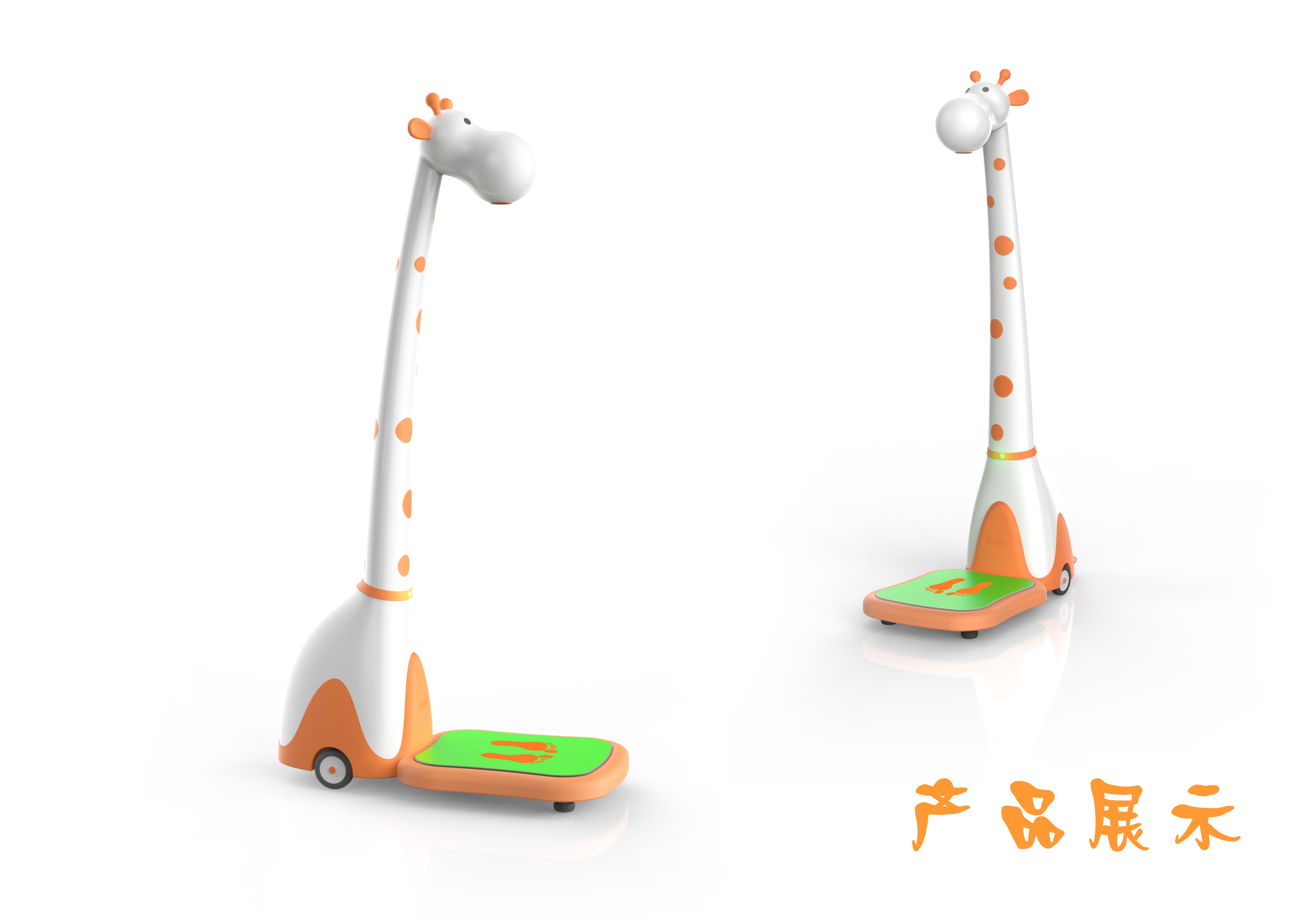 test of physical strength，Height and weight，Cartoon，giraffe，child，kindergarten，