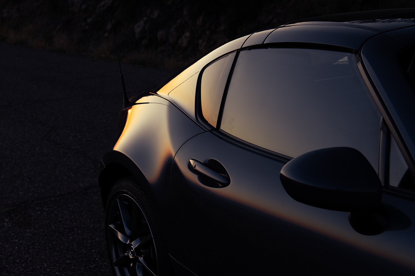 automobile，Night view，Miata，