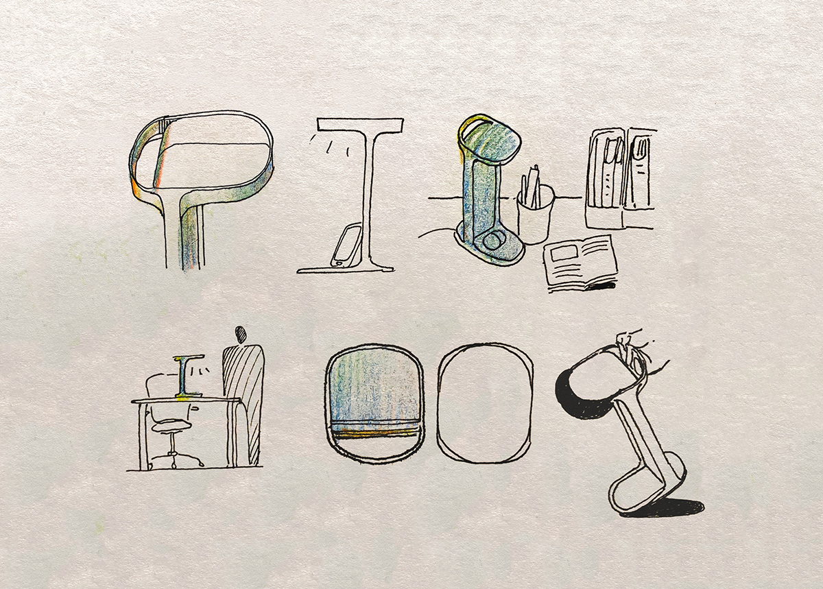 Recto，Desk lamp，Tray，multi-function，