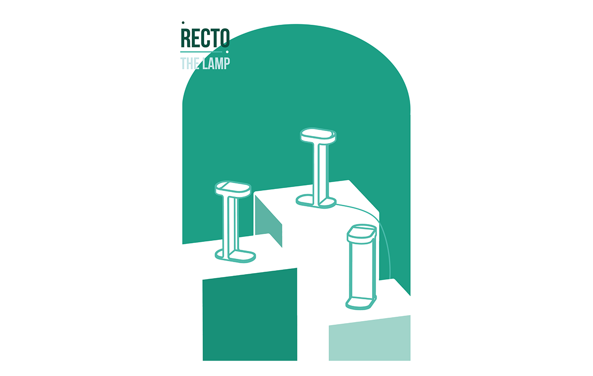 Recto，Desk lamp，Tray，multi-function，