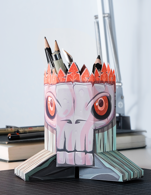 Totems，pen container，originality，Design，to work in an office，