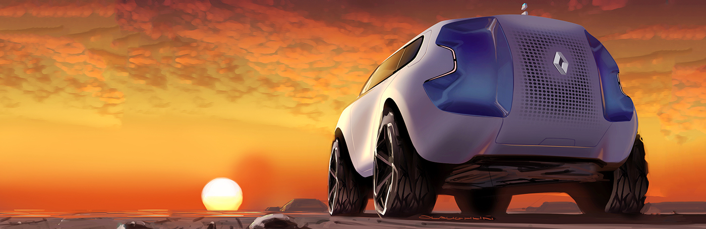 Automatic design，Terrain vehicle，Effect display，Hand drawn，industrial design，