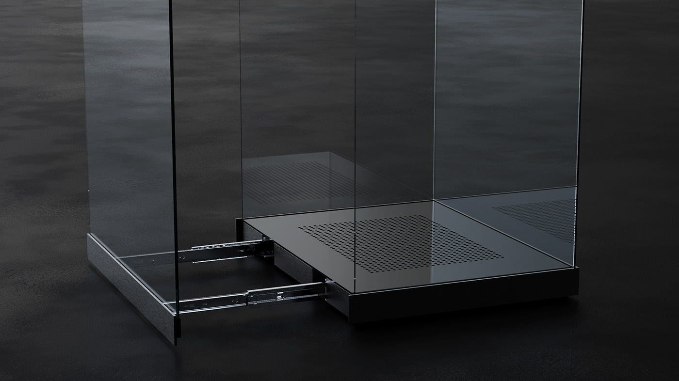 Display cabinet，museum，statue，transparent，