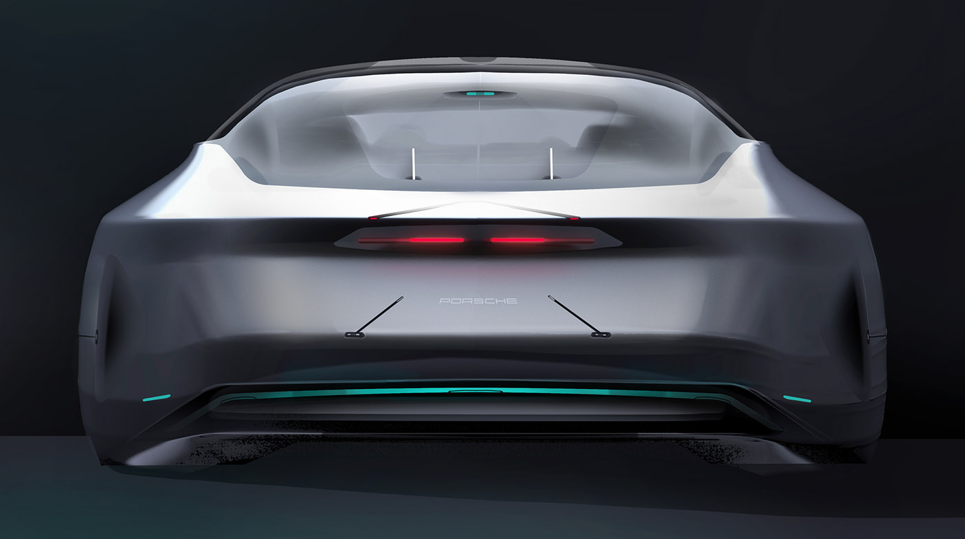 Sports car，Porsche，concept，Electric，